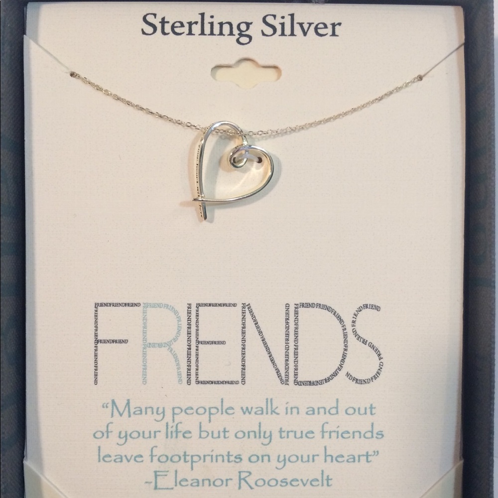 NWT Sterling Silver Friendship Necklace
